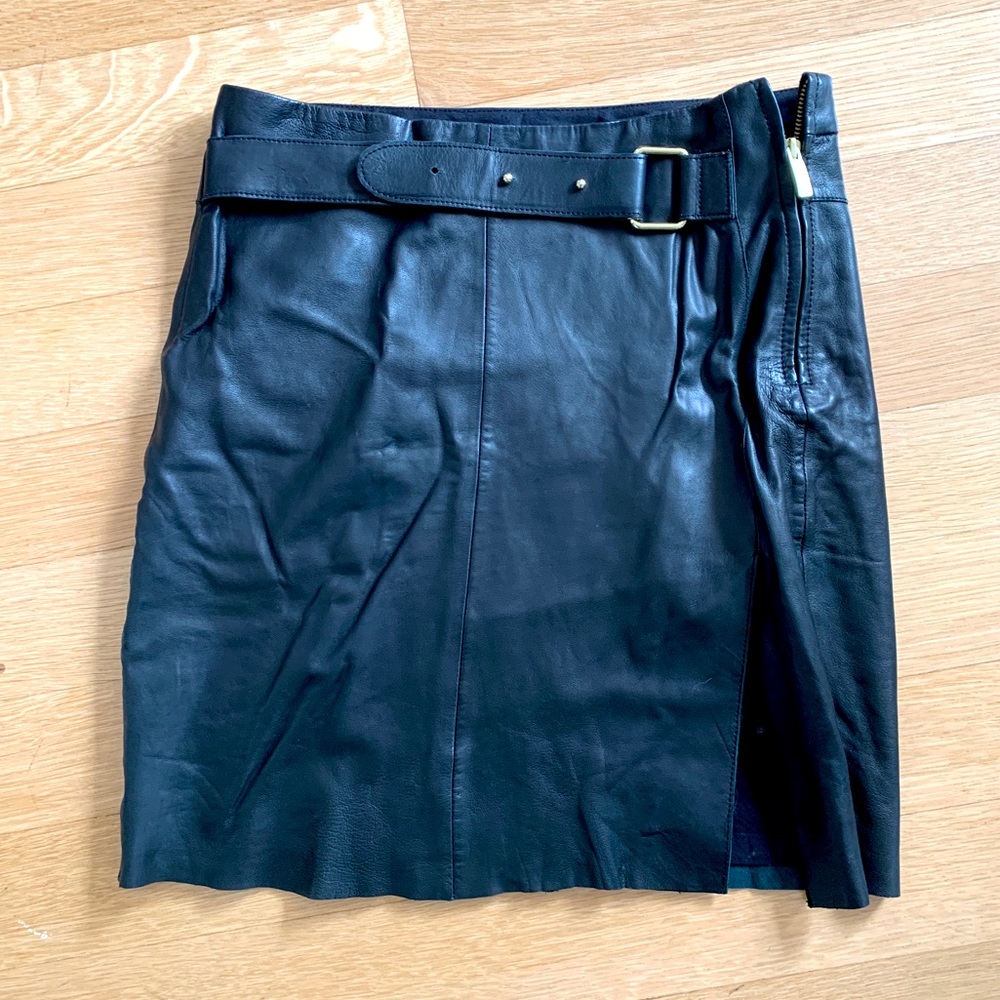 Maje Leather Mini Skirt FR38/M